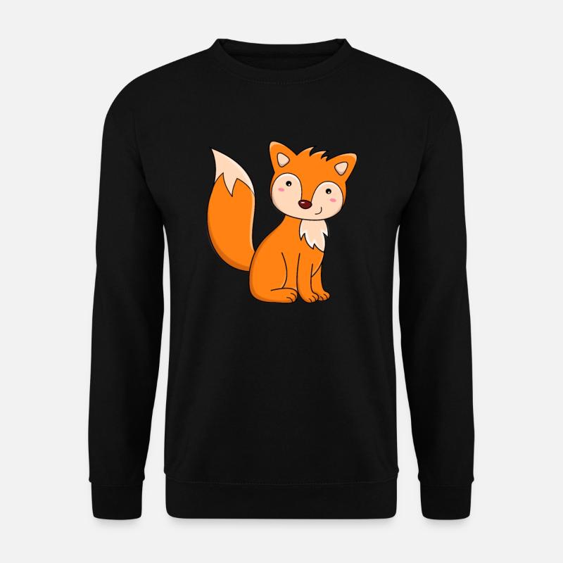 Fuchs Kinder Damen Herren - Unisex Pullover - Schwarz