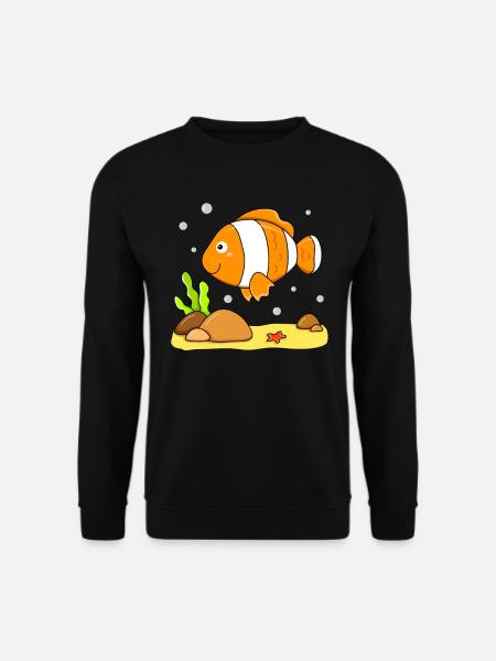 Poisson poisson clown - Sweat-shirt Unisexe - noir