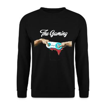 The creation of Michelangelo Gamer gift idea - Unisex Sweatshirt - black - Front - Alina (178cm) & Michal (187cm)