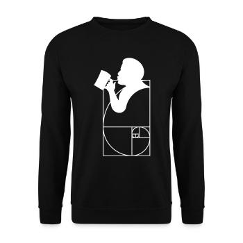 Golden ratio beer drinker funny geometry - Unisex Sweatshirt - black - Front - Alina (178cm) & Michal (187cm)