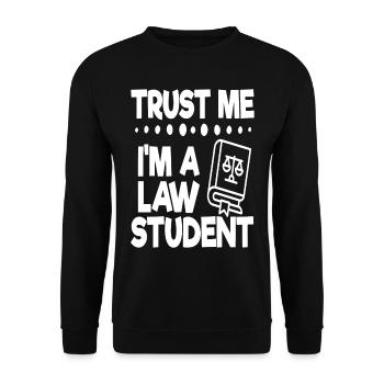 Law student gift - Unisex Sweatshirt - black - Front - Alina (178cm) & Michal (187cm)