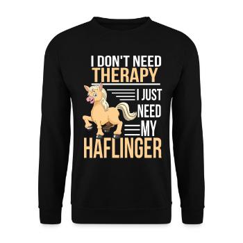 Haflinger t shirt - Unisex Sweatshirt - black - Front - Alina (178cm) & Michal (187cm)