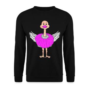 Bird Ostrich Fantasy Birds Wings Birds Feathers - Unisex Sweatshirt - black - Front - Alina (178cm) & Michal (187cm)