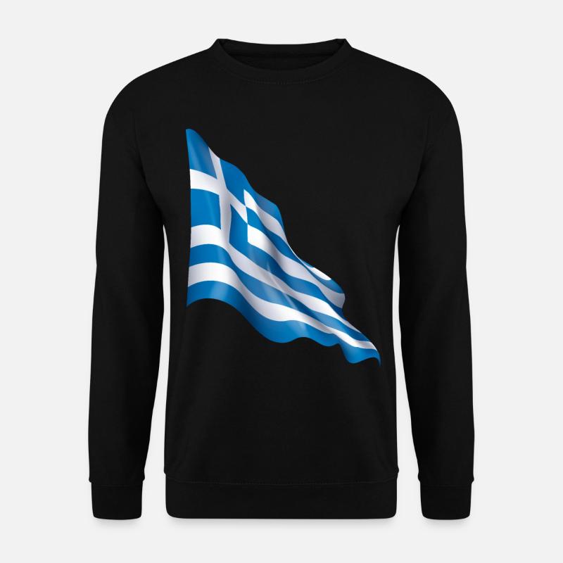 Griechenland flagge - Unisex Pullover - Schwarz