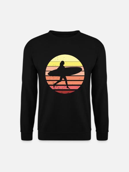 Surfergirl Vintage Surferin Surfern - Unisex Pullover - Schwarz