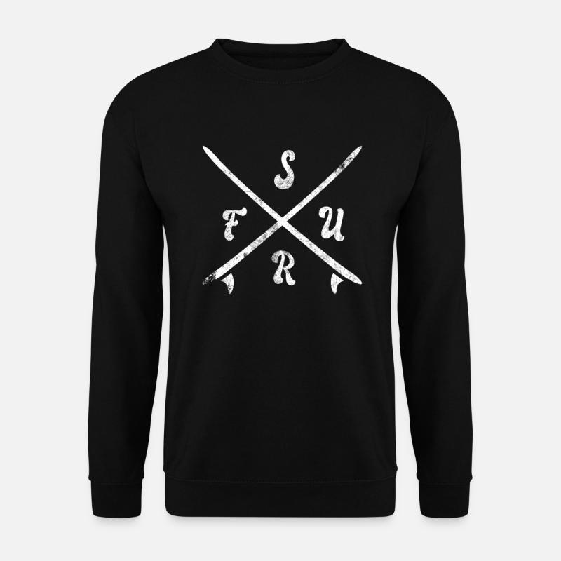 Surf with a surfboard - Unisex Sweatshirt - black