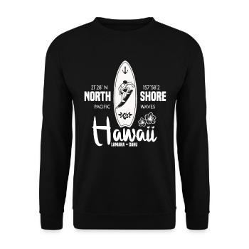 Surfeurs surfeurs Hawaii - Sweat-shirt Unisexe - noir - Devant - Alina (178cm) & Michal (187cm)