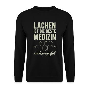 Anästhesiologe Krankenschwester Anästhesist - Unisex Pullover - Schwarz - Vorne - Alina (178cm) & Michal (187cm)