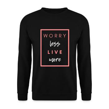 Ne vous inquiétez pas moins beau dire - Sweat-shirt Unisexe - noir - Devant - Alina (178cm) & Michal (187cm)
