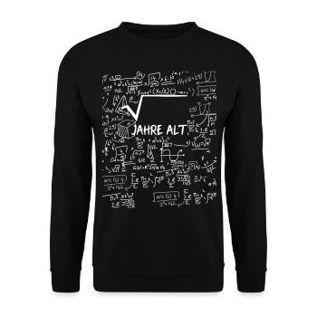 Math birthday - Unisex Sweatshirt - black - Front - Alina (178cm) & Michal (187cm)