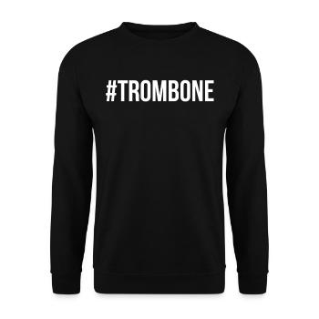 trombone - Unisex Sweatshirt - black - Front - Alina (178cm) & Michal (187cm)