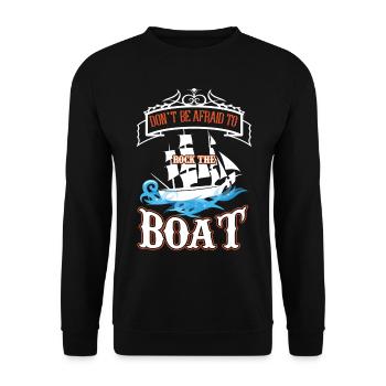 Bateau disant peur des vagues - Sweat-shirt Unisexe - noir - Devant - Alina (178cm) & Michal (187cm)