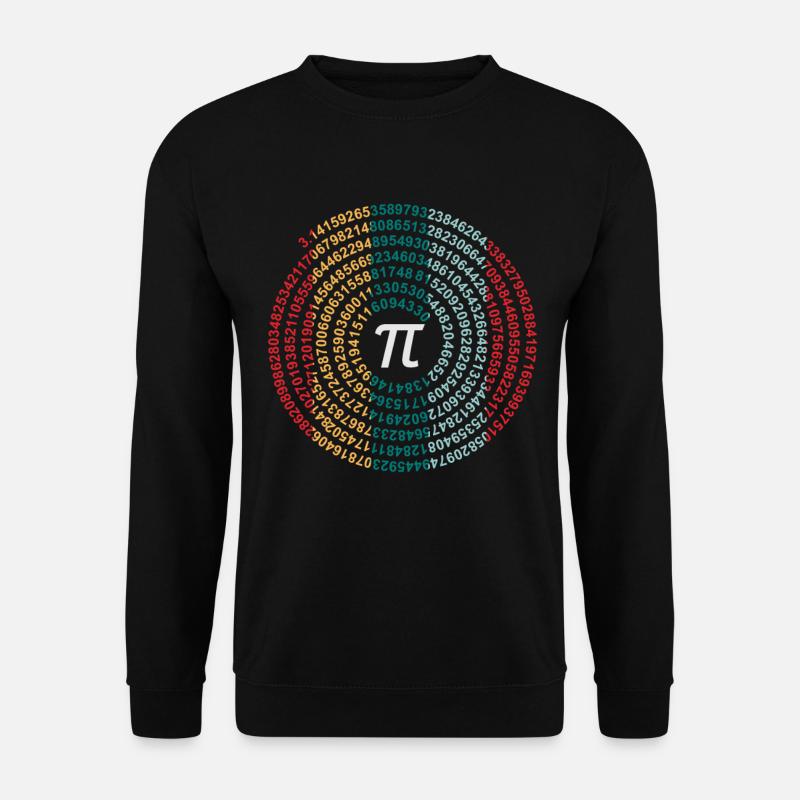 Pi Mathematik Spirale 3,14 Unendliche Kreiszahl Ne - Unisex Pullover - Schwarz