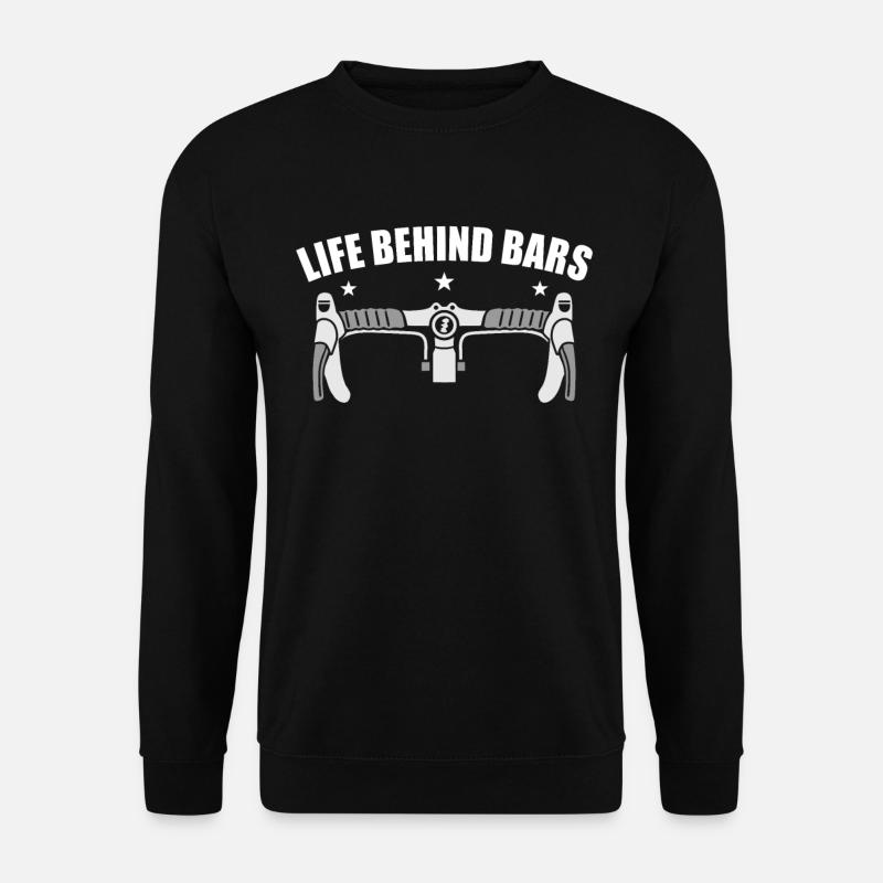 Lustiges Rennrad Trikot Radsport Life Behind Bars - Unisex Pullover - Schwarz