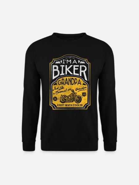 Biker Grandpa shirt - Unisex Sweatshirt - black
