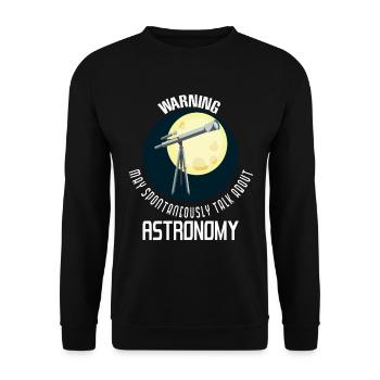 Cadeau astrophysique planètes astronomie - Sweat-shirt Unisexe - noir - Devant - Alina (178cm) & Michal (187cm)