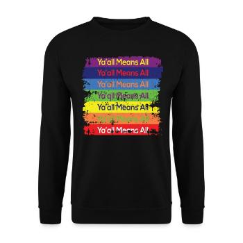 Les couleurs arc-en-ciel signifient tout le monde - Sweat-shirt Unisexe - noir - Devant - Alina (178cm) & Michal (187cm)