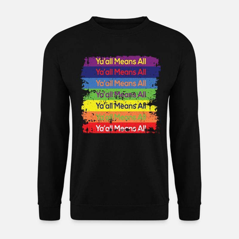 Regenbogen Farben alle heißt alle - Unisex Pullover - Schwarz