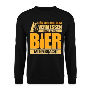 Vermesser Vermessungstechniker - Unisex Pullover - Schwarz - Vorne - Alina (178cm) & Michal (187cm)