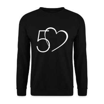 50th birthday gift idea - Unisex Sweatshirt - black - Front - Alina (178cm) & Michal (187cm)