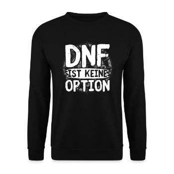 DNF ist keine Option - Geocacher - Unisex Pullover - Schwarz - Vorne - Alina (178cm) & Michal (187cm)