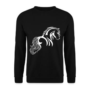 Horse brown colt foal pony stallion cold blood - Unisex Sweatshirt - black - Front - Alina (178cm) & Michal (187cm)