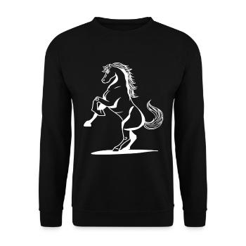 Horse brown colt foal pony stallion cold blood - Unisex Sweatshirt - black - Front - Alina (178cm) & Michal (187cm)