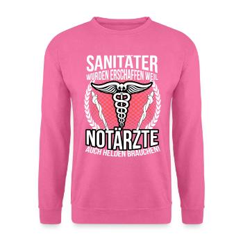 Sanitäter Ambulanz Erste Hilfe - Unisex Pullover - Pink - Vorne