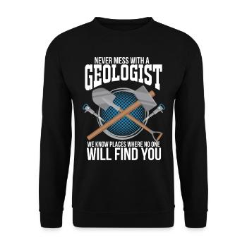 Géologie géosciences roches cadeau pierres - Sweat-shirt Unisexe - noir - Devant - Alina (178cm) & Michal (187cm)