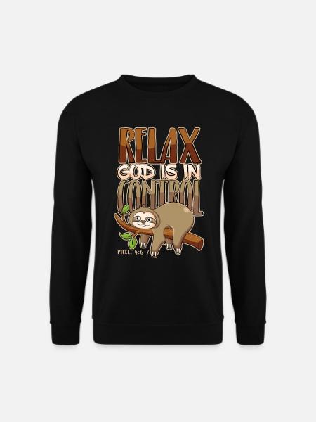 Gott hat alles unter Kontrolle Christentum Bibel - Unisex Pullover - Schwarz