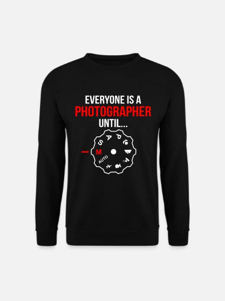 Fotografen Geschenk Kamera Manuell Blende Zeit Fot - Unisex Pullover - Schwarz
