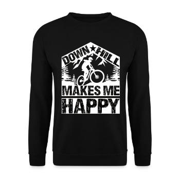 Downhill Downhill Mountainbike Downhill Fahrrad - Unisex Pullover - Schwarz - Vorne - Alina (178cm) & Michal (187cm)