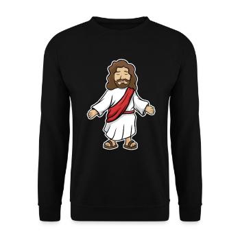 Jésus - Sweat-shirt Unisexe - noir - Devant - Alina (178cm) & Michal (187cm)