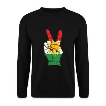 Kurdistan Iraq Kurdish gift azadi Mardin - Unisex Sweatshirt - black - Front - Alina (178cm) & Michal (187cm)