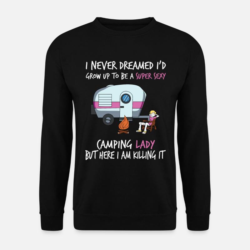 Camping campsite caravan camp - Unisex Sweatshirt - black