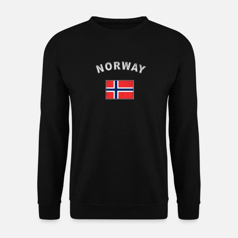 Norwegen norwegisch Flagge Fahne - Unisex Pullover - Schwarz