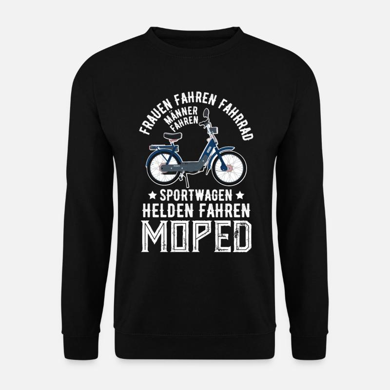Moped Mofa Simson DDR Roller Biker Geschenkidee - Unisex Pullover - Schwarz