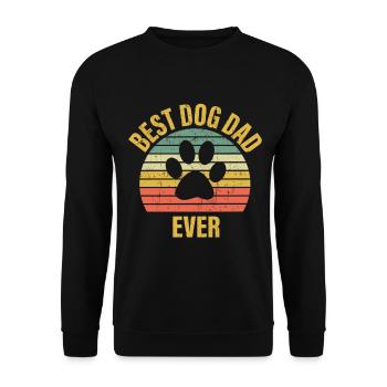 Best Dog Dad Ever - Unisex Sweatshirt - black - Front - Alina (178cm) & Michal (187cm)
