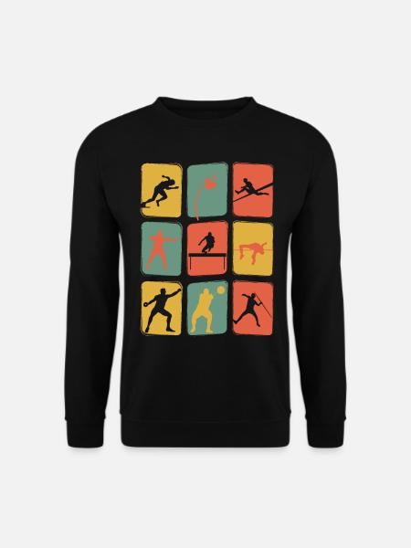 Athlétisme Vintage Rétro Athlétisme - Sweat-shirt Unisexe - noir