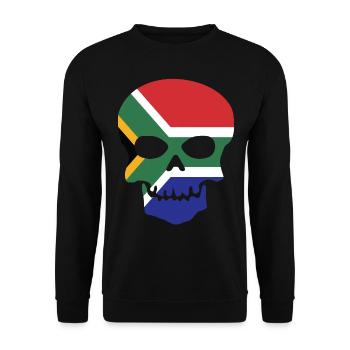 South Africa Skull - South Africa - Sweat-shirt Unisexe - noir - Devant - Alina (178cm) & Michal (187cm)