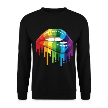 Gay Gay Pride Lgbt Lesbisch Schwul Gaymer - Unisex Pullover - Schwarz - Vorne - Alina (178cm) & Michal (187cm)