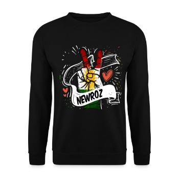 Kurdistan Irak Kurde Geschenk azadi Mardin - Unisex Pullover - Schwarz - Vorne - Alina (178cm) & Michal (187cm)