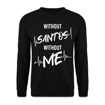 Santos - Unisex Sweatshirt - black - Front - Alina (178cm) & Michal (187cm)