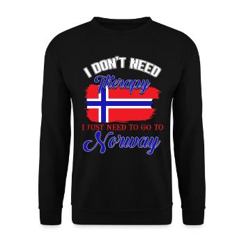 Norwegen, Reiseziel, Troll - Unisex Pullover - Schwarz - Vorne - Alina (178cm) & Michal (187cm)