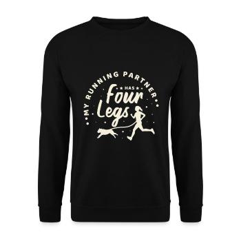 Canicross Dog Sport Dog Running Trail Running Gift - Unisex Sweatshirt - black - Front - Alina (178cm) & Michal (187cm)