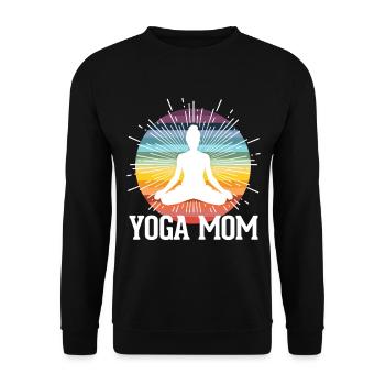 Yoga maman cadeau fête des mères - Sweat-shirt Unisexe - noir - Devant - Alina (178cm) & Michal (187cm)