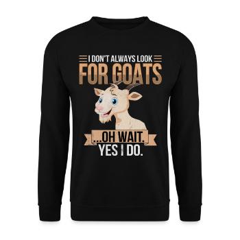goat - Unisex Sweatshirt - black - Front - Alina (178cm) & Michal (187cm)