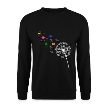 Pusteblume - Unisex Pullover - Schwarz - Vorne - Alina (178cm) & Michal (187cm)