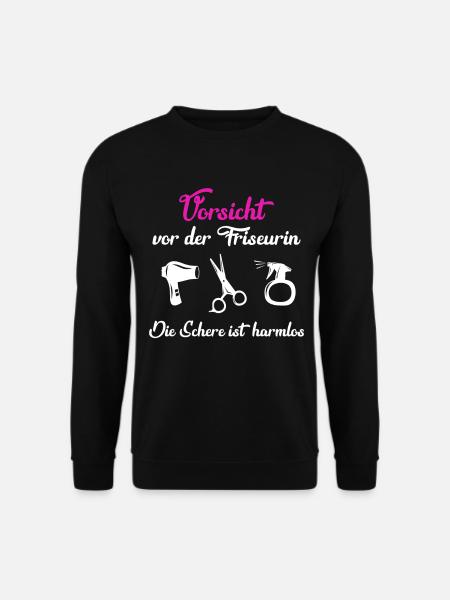 Friseur Friseurin Geschenk - Unisex Pullover - Schwarz