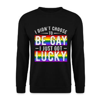 LGBT Schwul Homosexuell - Unisex Pullover - Schwarz - Vorne - Alina (178cm) & Michal (187cm)
